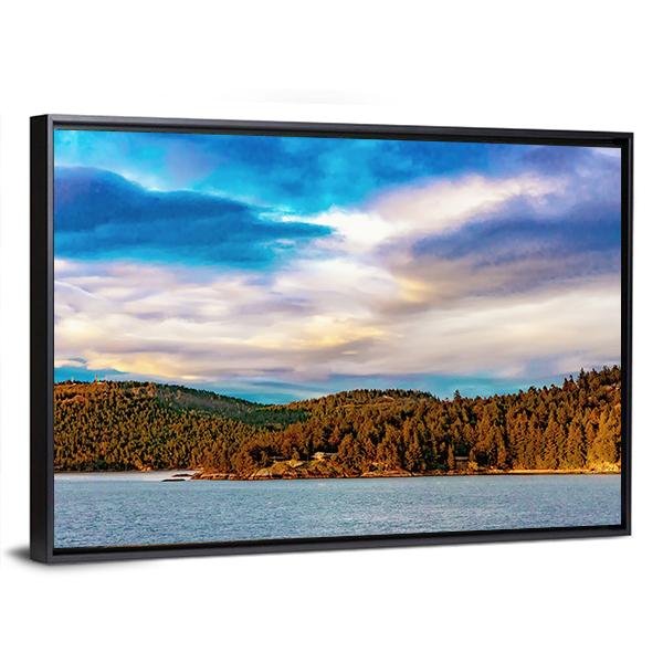 Strait Of Georgia Landscape Canvas Wall Art-5 Horizontal-Gallery Wrap-22" x 12"-Tiaracle