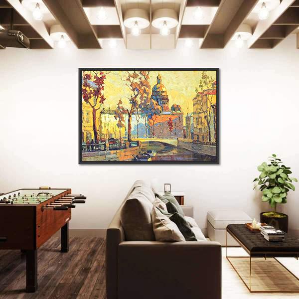 Streets Of St Petersburg Canvas Wall Art-3 Horizontal-Gallery Wrap-25" x 16"-Tiaracle