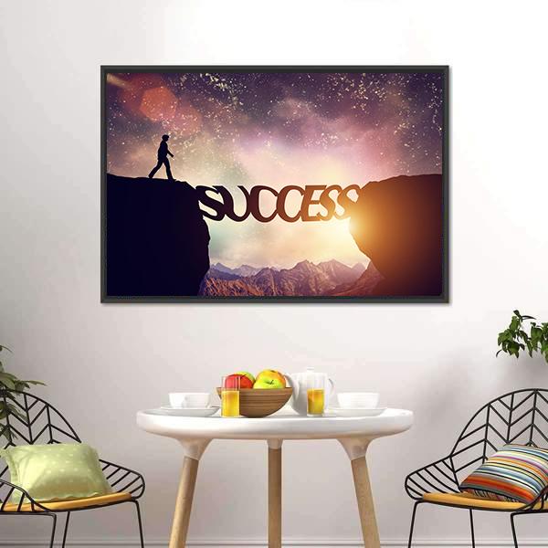 Success Bridge Canvas Wall Art-1 Piece-Floating Frame-24" x 16"-Tiaracle