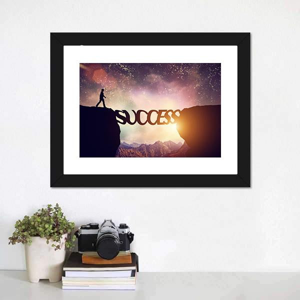 Success Bridge Canvas Wall Art-1 Piece-Framed Print-20" x 16"-Tiaracle
