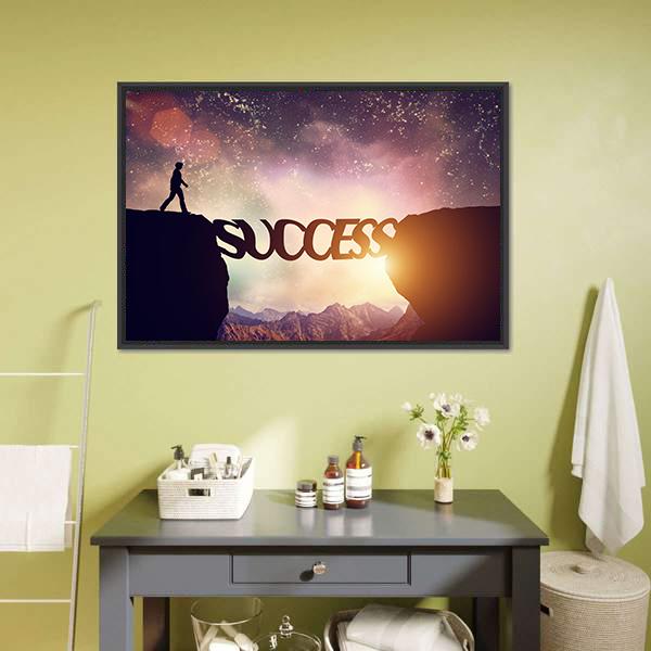 Success Bridge Canvas Wall Art-5 Horizontal-Gallery Wrap-22" x 12"-Tiaracle