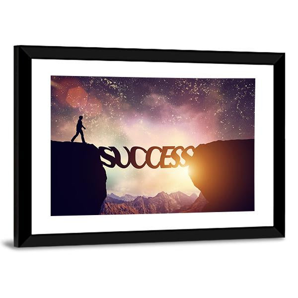 Success Bridge Canvas Wall Art-5 Horizontal-Gallery Wrap-22" x 12"-Tiaracle