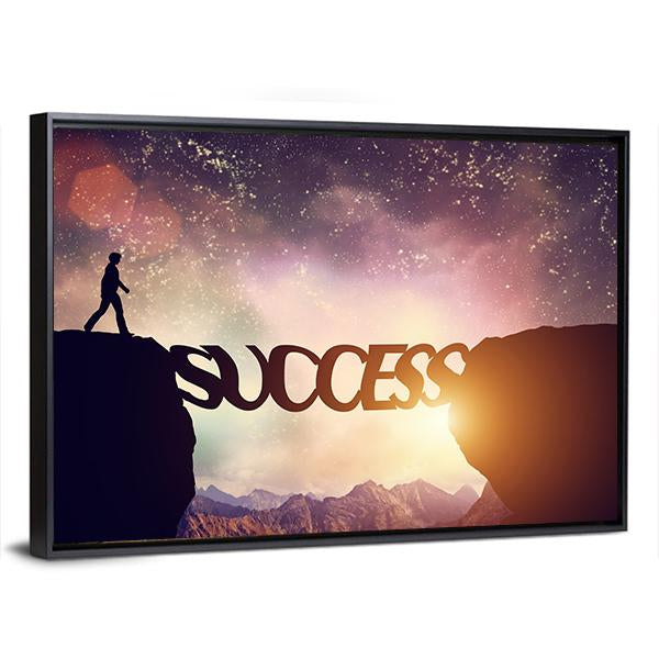 Success Bridge Canvas Wall Art-5 Horizontal-Gallery Wrap-22" x 12"-Tiaracle