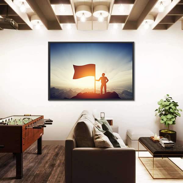 Successful Challenge Concept Canvas Wall Art-1 Piece-Floating Frame-24" x 16"-Tiaracle