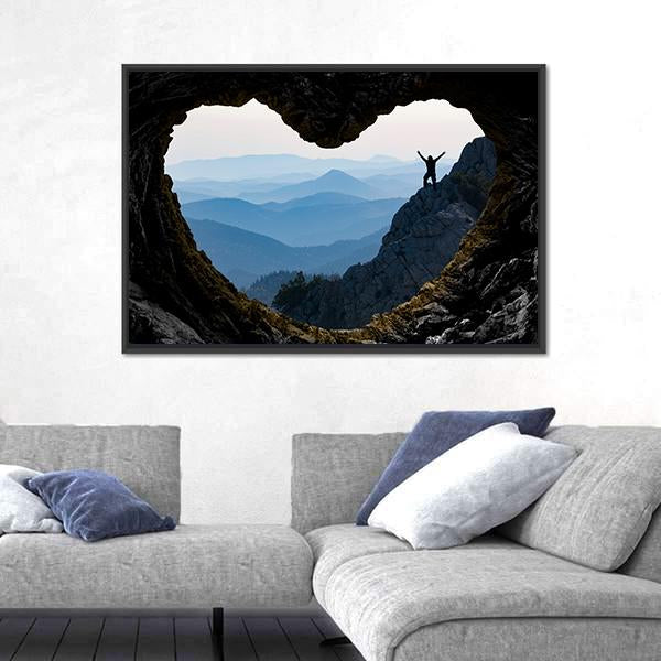 Successful Climb Happiness Canvas Wall Art-5 Horizontal-Gallery Wrap-22" x 12"-Tiaracle