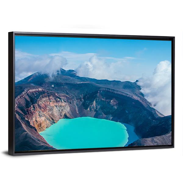 Sulfur Lake In Volcano's Carter In Russia Canvas Wall Art-5 Horizontal-Gallery Wrap-22" x 12"-Tiaracle