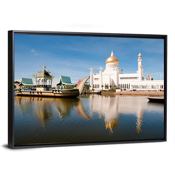 Sultan Omar Ali Saifuddin Mosque Brunei Canvas Wall Art-5 Horizontal-Gallery Wrap-22" x 12"-Tiaracle