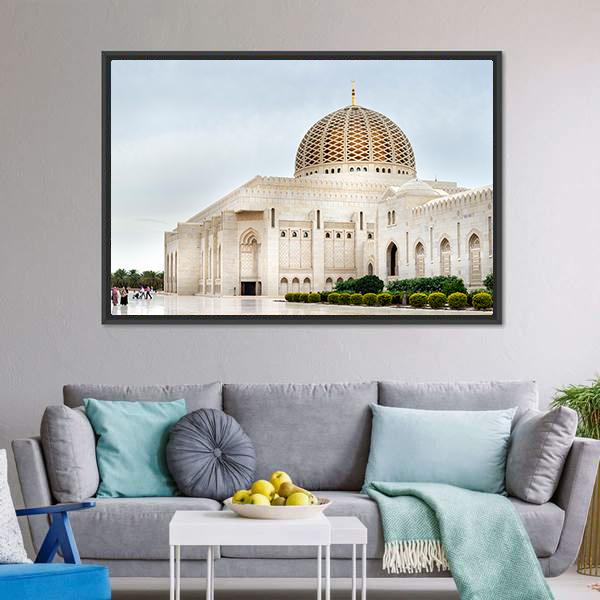 Sultan Qaboos Mosque Canvas Wall Art-5 Horizontal-Gallery Wrap-22" x 12"-Tiaracle