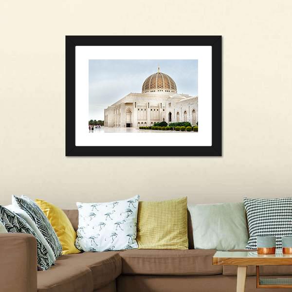 Sultan Qaboos Mosque Canvas Wall Art-5 Horizontal-Gallery Wrap-22" x 12"-Tiaracle