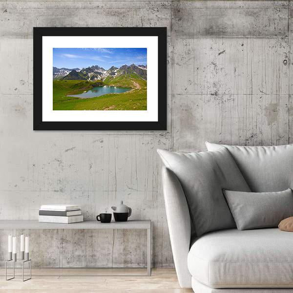 Summer Alpine Landscape Canvas Wall Art-3 Horizontal-Gallery Wrap-25&quot; x 16&quot;-Tiaracle