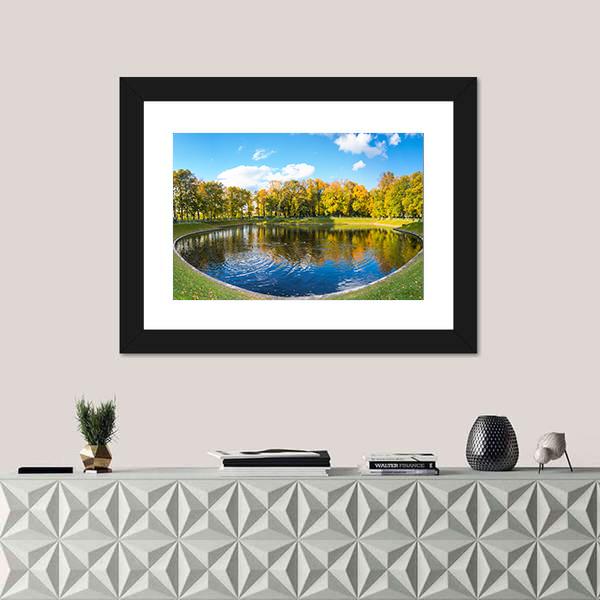 Summer Garden In Russia Canvas Wall Art-1 Piece-Framed Print-20" x 16"-Tiaracle