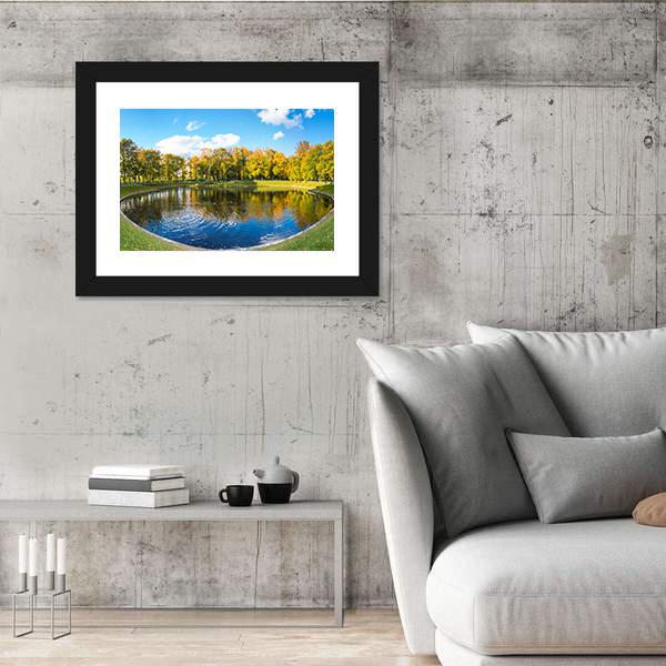 Summer Garden In Russia Canvas Wall Art-5 Horizontal-Gallery Wrap-22" x 12"-Tiaracle