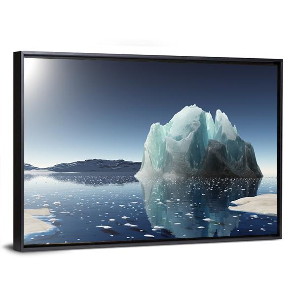 Summer In Antarctica Winter Canvas Wall Art-3 Horizontal-Gallery Wrap-25" x 16"-Tiaracle