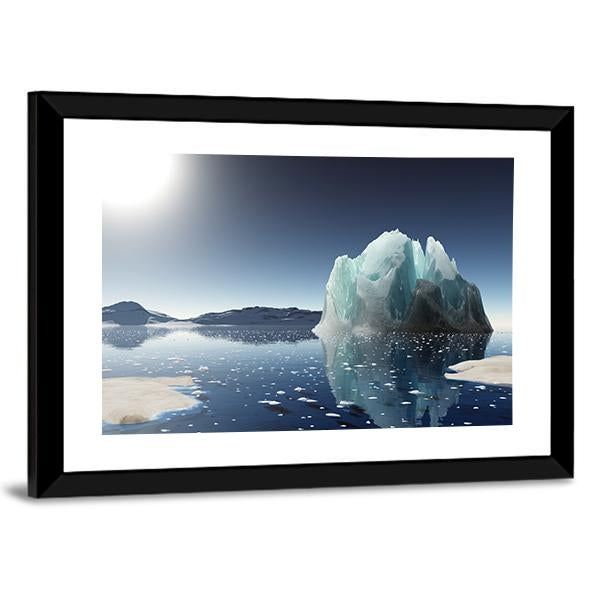 Summer In Antarctica Winter Canvas Wall Art-3 Horizontal-Gallery Wrap-25" x 16"-Tiaracle