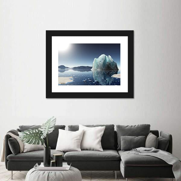 Summer In Antarctica Winter Canvas Wall Art-3 Horizontal-Gallery Wrap-25" x 16"-Tiaracle