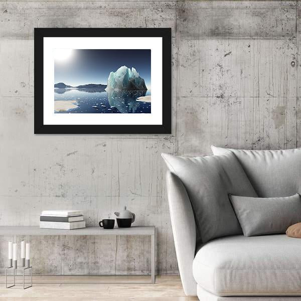 Summer In Antarctica Winter Canvas Wall Art-3 Horizontal-Gallery Wrap-25" x 16"-Tiaracle