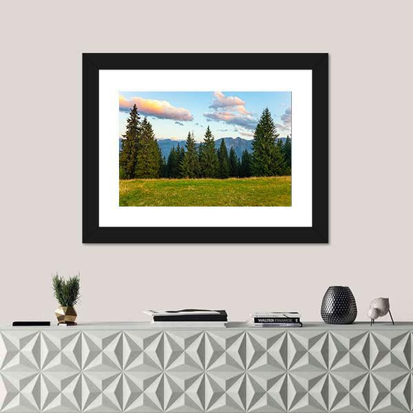 Summer View Of Tatra Mountains Canvas Wall Art-1 Piece-Framed Print-20" x 16"-Tiaracle