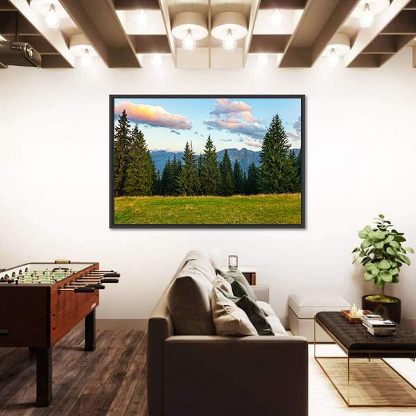Summer View Of Tatra Mountains Canvas Wall Art-3 Horizontal-Gallery Wrap-25" x 16"-Tiaracle