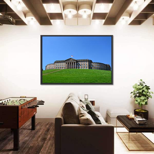 Summer View Of Wilhelmshoehe Castle Park Canvas Wall Art-5 Horizontal-Gallery Wrap-22" x 12"-Tiaracle