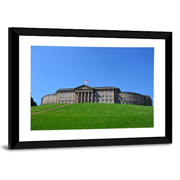 Summer View Of Wilhelmshoehe Castle Park Canvas Wall Art-5 Horizontal-Gallery Wrap-22" x 12"-Tiaracle