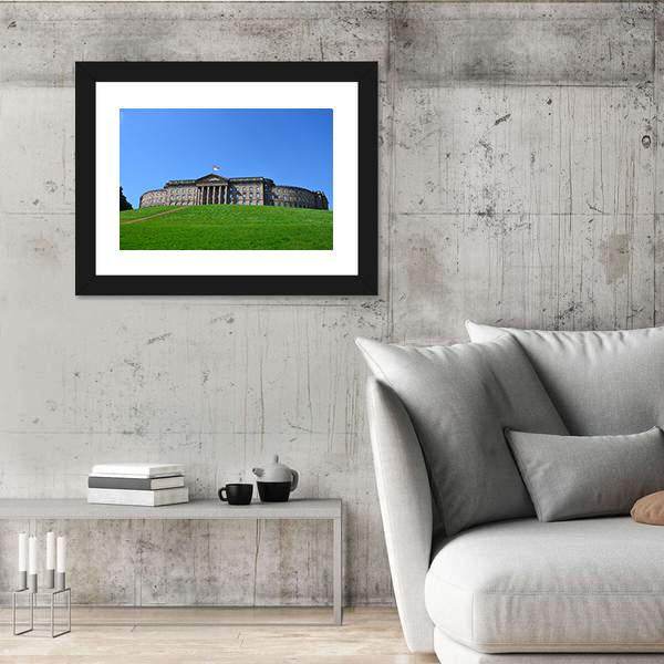 Summer View Of Wilhelmshoehe Castle Park Canvas Wall Art-5 Horizontal-Gallery Wrap-22" x 12"-Tiaracle