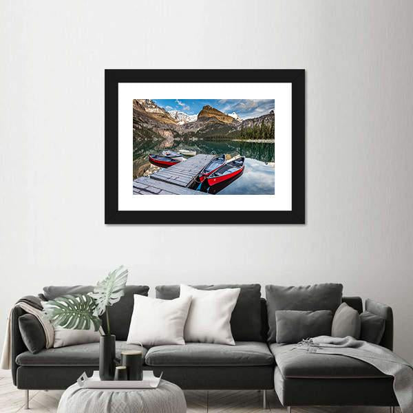 Summertime In The Canadian Rockies Canvas Wall Art-1 Piece-Framed Print-20" x 16"-Tiaracle