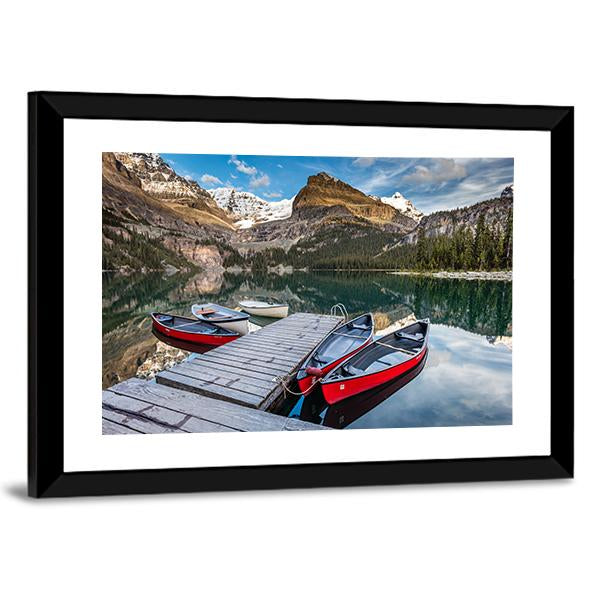 Summertime In The Canadian Rockies Canvas Wall Art-5 Horizontal-Gallery Wrap-22" x 12"-Tiaracle