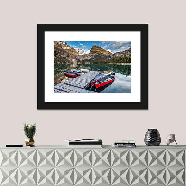 Summertime In The Canadian Rockies Canvas Wall Art-5 Horizontal-Gallery Wrap-22" x 12"-Tiaracle