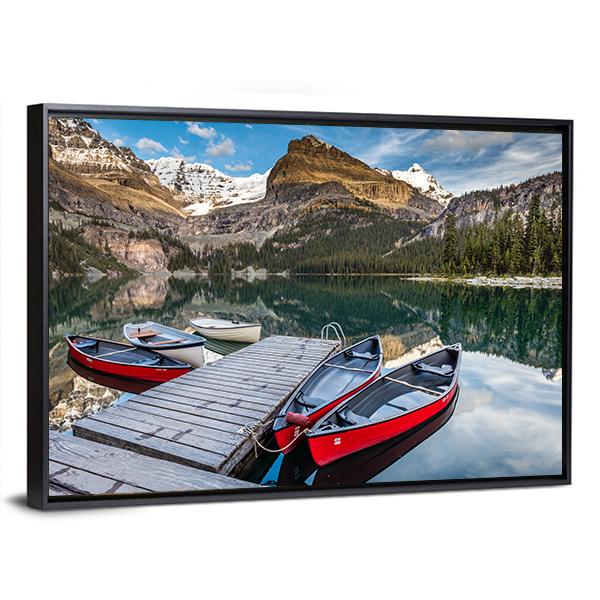 Summertime In The Canadian Rockies Canvas Wall Art-5 Horizontal-Gallery Wrap-22" x 12"-Tiaracle