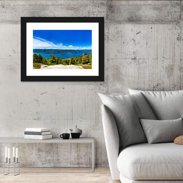 Summit Of Buck Mountain In Lake George Canvas Wall Art-5 Horizontal-Gallery Wrap-22" x 12"-Tiaracle