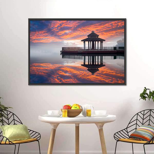 Sun Moon Lake Taiwan Canvas Wall Art-5 Horizontal-Gallery Wrap-22" x 12"-Tiaracle