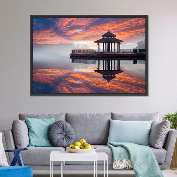 Sun Moon Lake Taiwan Canvas Wall Art-5 Horizontal-Gallery Wrap-22" x 12"-Tiaracle