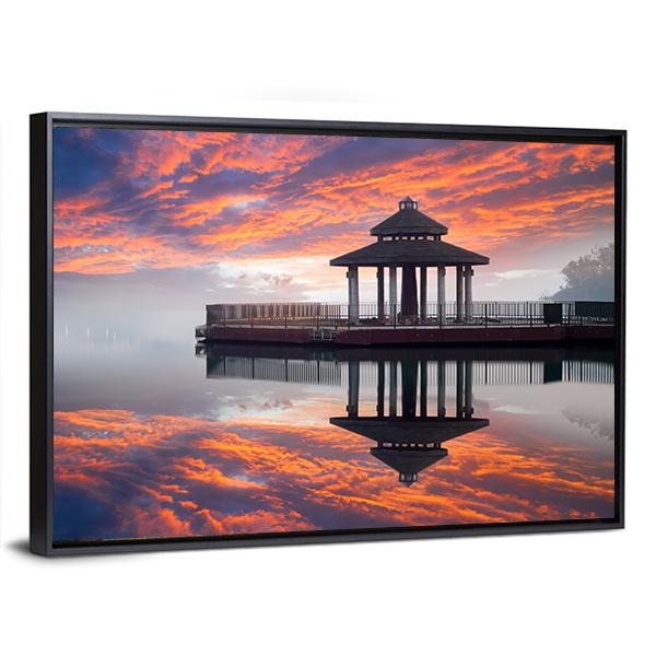 Sun Moon Lake Taiwan Canvas Wall Art-5 Horizontal-Gallery Wrap-22" x 12"-Tiaracle