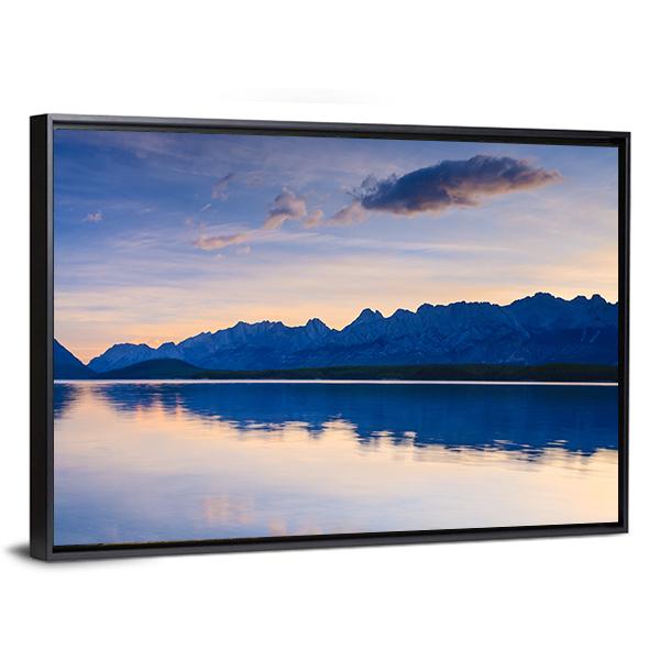Sunrise At Lower Kananaskis Lake Canvas Wall Art-3 Horizontal-Gallery Wrap-25" x 16"-Tiaracle