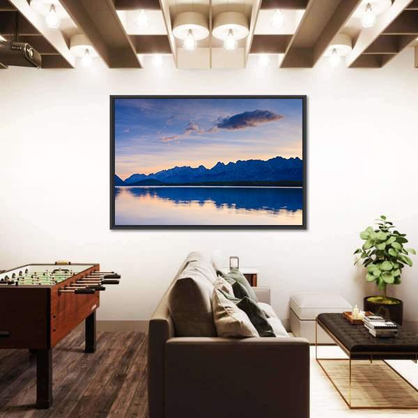 Sunrise At Lower Kananaskis Lake Canvas Wall Art-3 Horizontal-Gallery Wrap-25" x 16"-Tiaracle