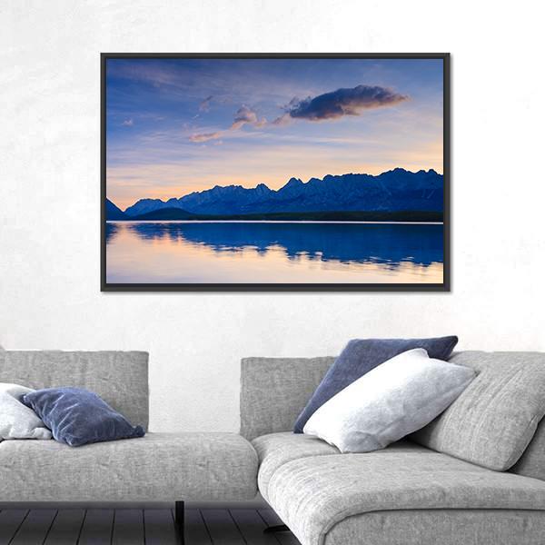 Sunrise At Lower Kananaskis Lake Canvas Wall Art-3 Horizontal-Gallery Wrap-25" x 16"-Tiaracle