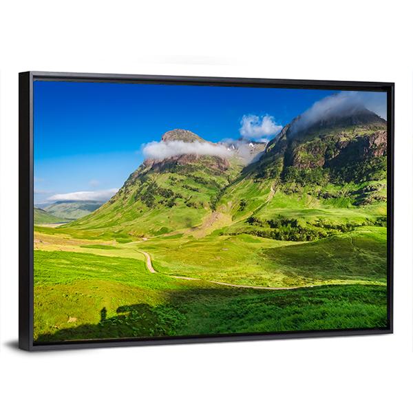 Sunrise On Glencoe Mountain Canvas Wall Art-3 Horizontal-Gallery Wrap-25" x 16"-Tiaracle
