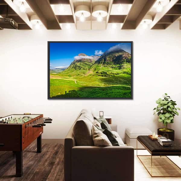 Sunrise On Glencoe Mountain Canvas Wall Art-3 Horizontal-Gallery Wrap-25" x 16"-Tiaracle