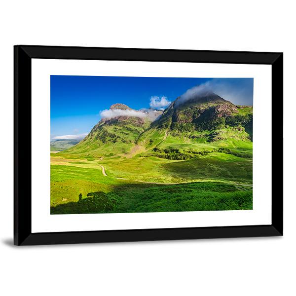 Sunrise On Glencoe Mountain Canvas Wall Art-3 Horizontal-Gallery Wrap-25" x 16"-Tiaracle