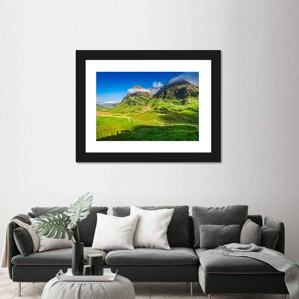 Sunrise On Glencoe Mountain Canvas Wall Art-3 Horizontal-Gallery Wrap-25" x 16"-Tiaracle