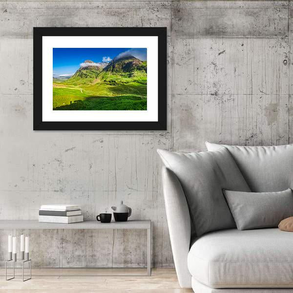 Sunrise On Glencoe Mountain Canvas Wall Art-3 Horizontal-Gallery Wrap-25" x 16"-Tiaracle