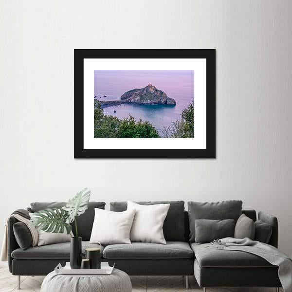 Sunrise On Island In Spain Canvas Wall Art-1 Piece-Framed Print-20" x 16"-Tiaracle