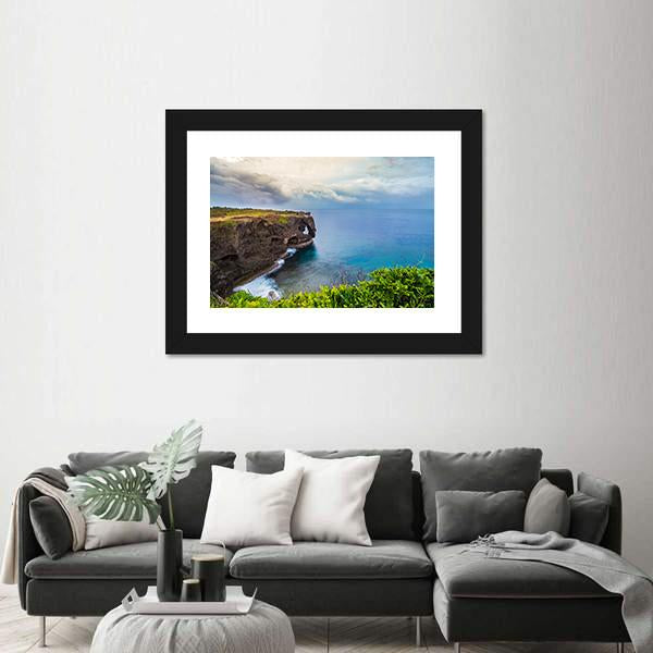 Sunrise On Manzamo Cape In Okinawa Canvas Wall Art-1 Piece-Framed Print-20" x 16"-Tiaracle