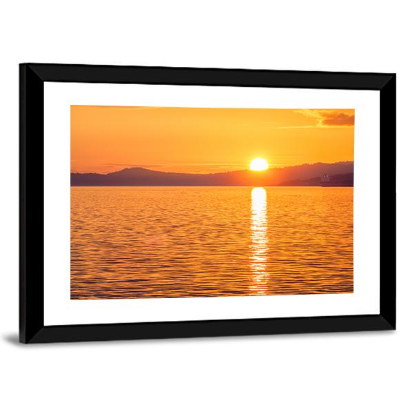 Sunset At Ogden Point Canvas Wall Art-3 Horizontal-Gallery Wrap-25" x 16"-Tiaracle