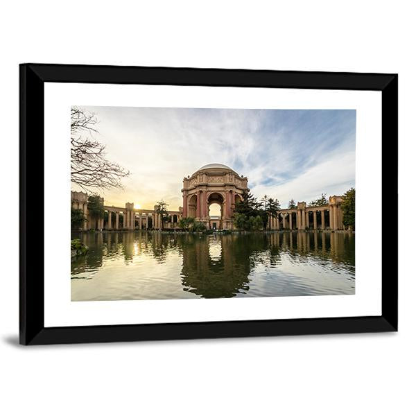 Sunset At The Palace Of Fine Arts Canvas Wall Art-5 Horizontal-Gallery Wrap-22" x 12"-Tiaracle