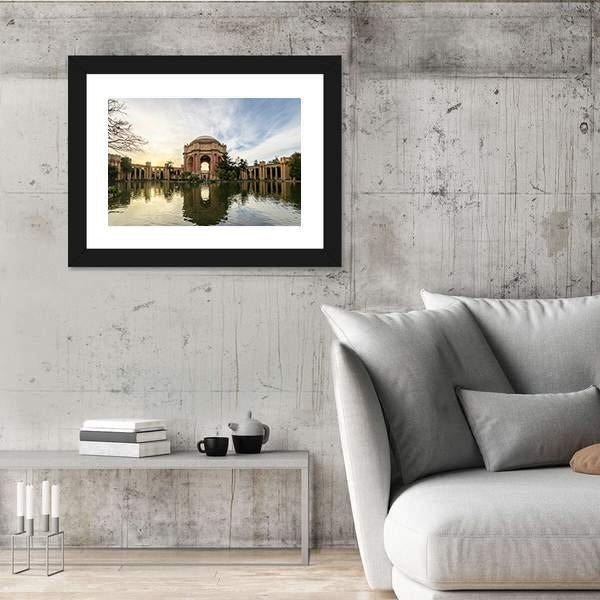 Sunset At The Palace Of Fine Arts Canvas Wall Art-5 Horizontal-Gallery Wrap-22" x 12"-Tiaracle