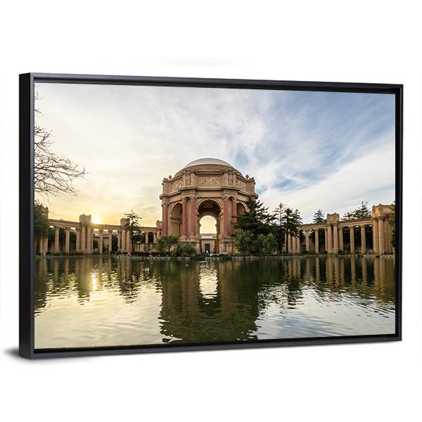 Sunset At The Palace Of Fine Arts Canvas Wall Art-5 Horizontal-Gallery Wrap-22" x 12"-Tiaracle