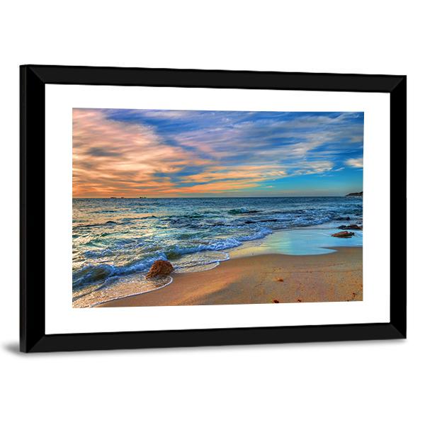 Sunset Beach Perth Western Australia Canvas Wall Art-5 Horizontal-Gallery Wrap-22" x 12"-Tiaracle
