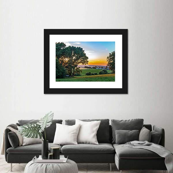Sunset In The Summer Canvas Wall Art-3 Horizontal-Gallery Wrap-25" x 16"-Tiaracle