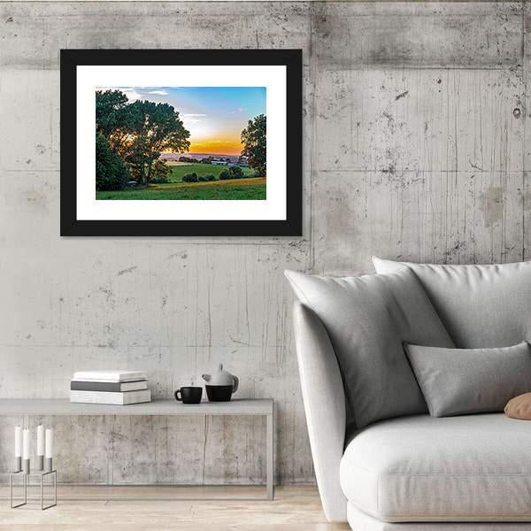 Sunset In The Summer Canvas Wall Art-3 Horizontal-Gallery Wrap-25" x 16"-Tiaracle